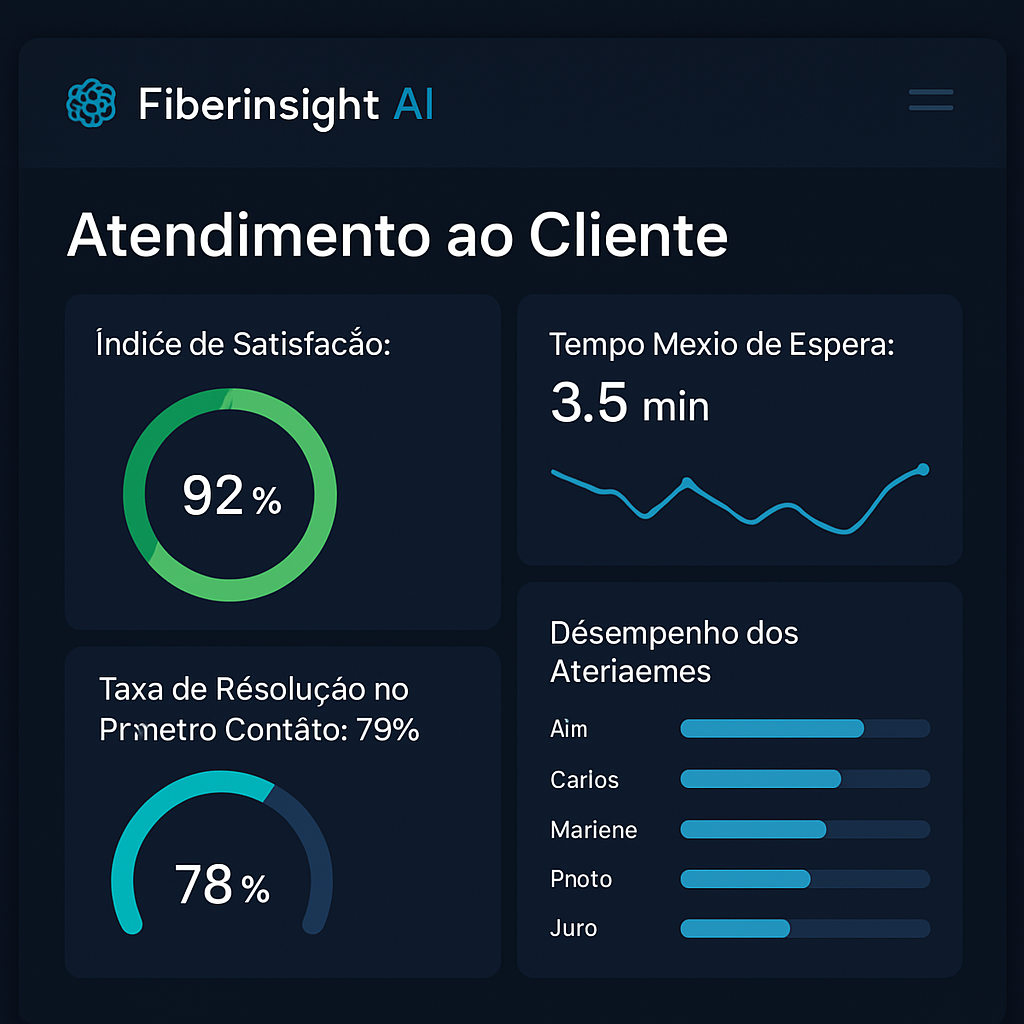 Dashboard de Atendimento FiberInsight
